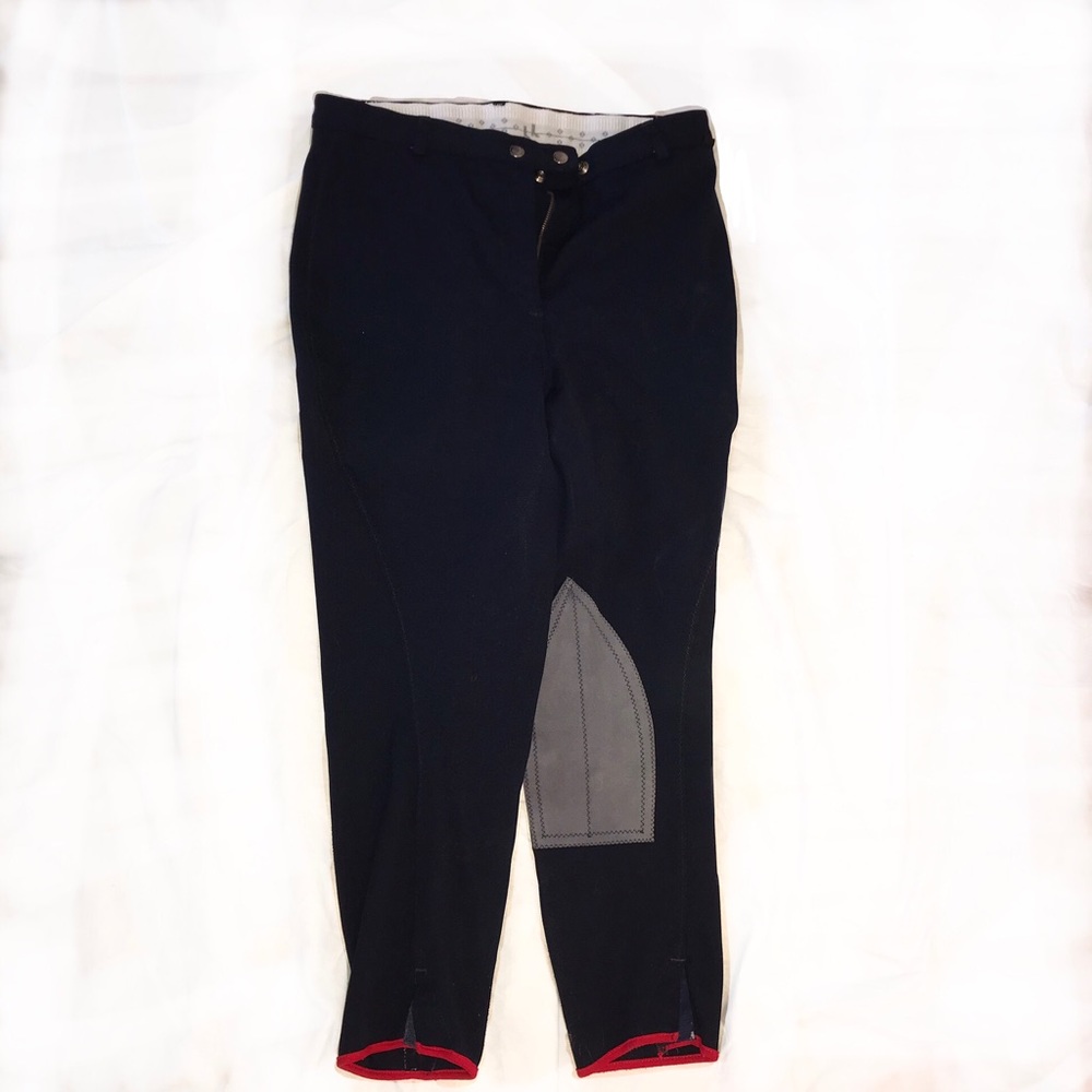 Breeches knee patch horse riding pants corduroy blue 32